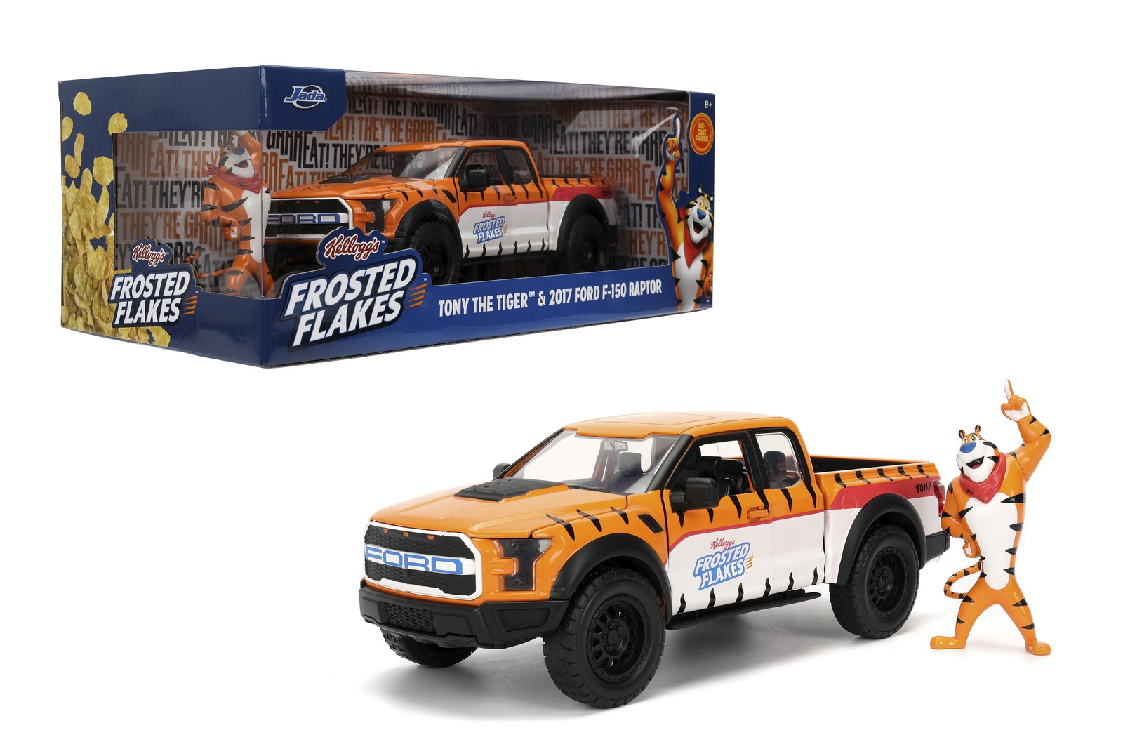 Ford F150 Raptor 2017 miniature Hollywood Rides et figurine Kellogg's Tony