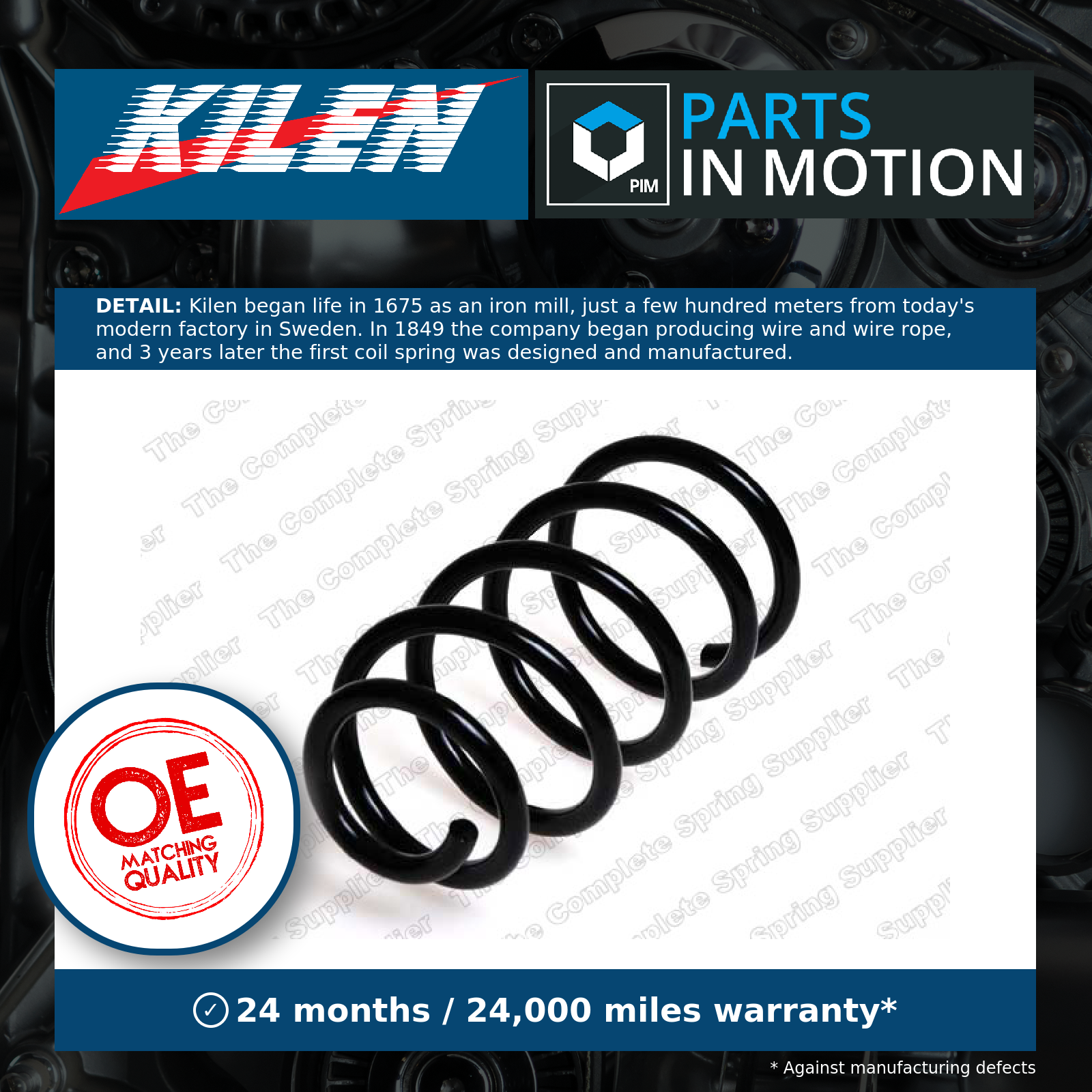 Suspension Spring Rear Fits Fiat Barchetta Vauxhall Corsa Opel Corsa KILEN 52116 - Image 7