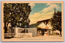 Glasco New York~Naccarato's Confectionery Store~Window Posters~Roadside~Linen PC