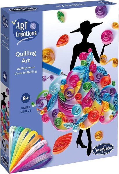 Sentosphere 3920540 Bastelset Quilling Art Kleid Diy Papierbasteln Fashion Mode-image
