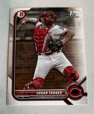 Logan Tanner 2022 Bowman Draft 1st #BD-55 Cincinnati Reds