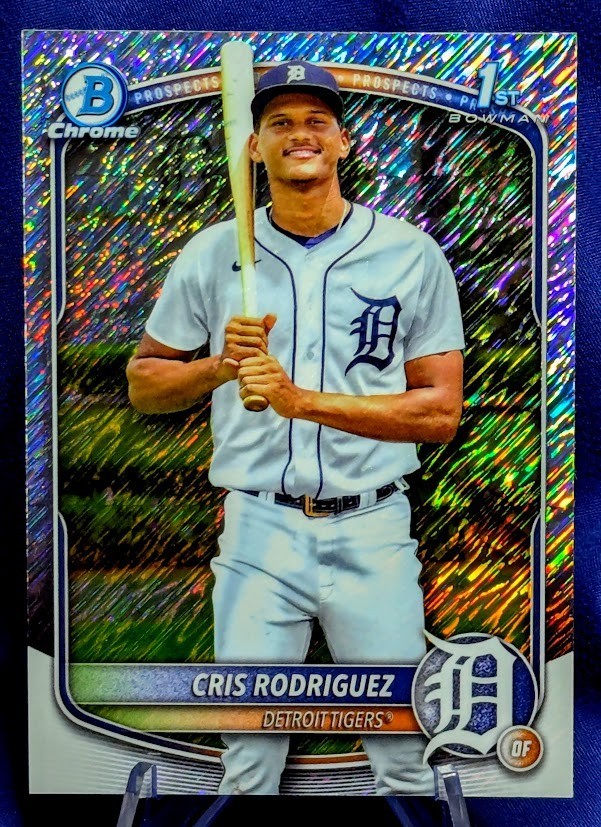 Cris Rodriguez #BCP-250 2025 Bowman Chrome SHIMMER REFRACTOR * Tigers