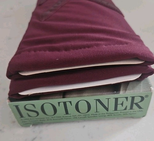 Guanti donna Isotoner Cranberry elasticizzati classici foderati in pile taglia unica nuovi - Foto 6 di 7