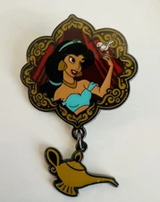 Disney Loungefly Jasmine & Magic Lamp Princess Charm Aladdin Mystery Pin NEW