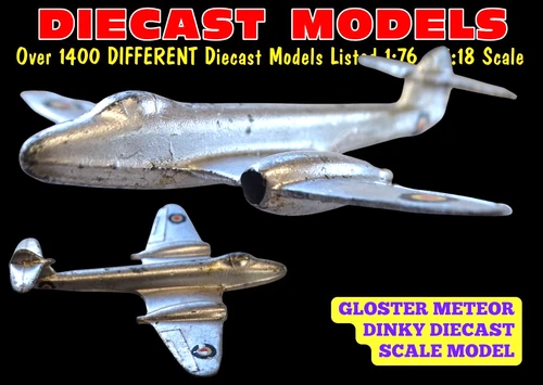 DINKY GLOSTER METEOR JET AIRCRAFT 70E / 732 RAF DECALS 1:200 SCALE DIECAST MODEL