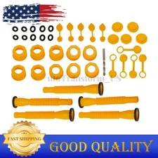 5x Gas Can Spout Nozzle Vent Kit Replacement Fit Old Style Caps Plastic Gas Cans