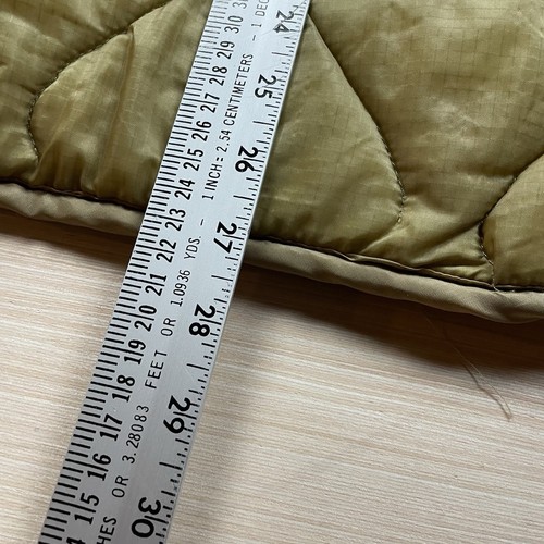 Vintage 70s Quilted Army Liner Japanese Jacket S Bomber Olive - Picture 11 of 15