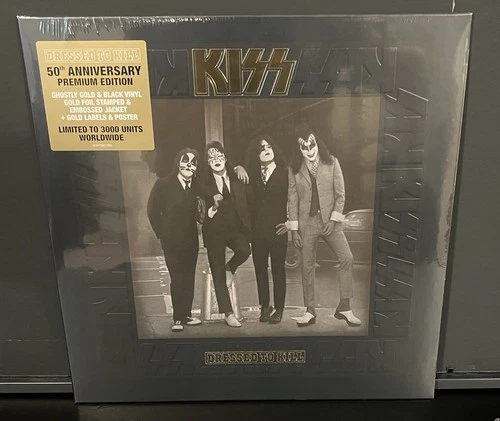 KISS—Dressed To Kill—50th Anniversary Reissue—Ghostly Gold/Black Vinyl—Sealed