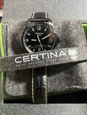 Certina DS Podium Black Uhr Mit Lederarmband C001.410.16.057.02