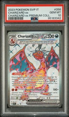 Pokemon Charizard ex 056 PSA 10 ITA - Gem Mint Promo Premium Collection...