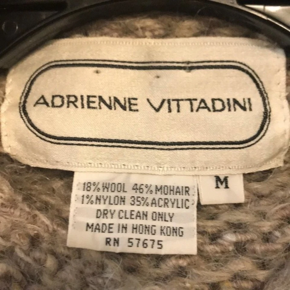 ✨🖤 Cárdigan Suéter Vintage Adrienne Vittadini Tejido Lana-Mohair Foto 3 de 4