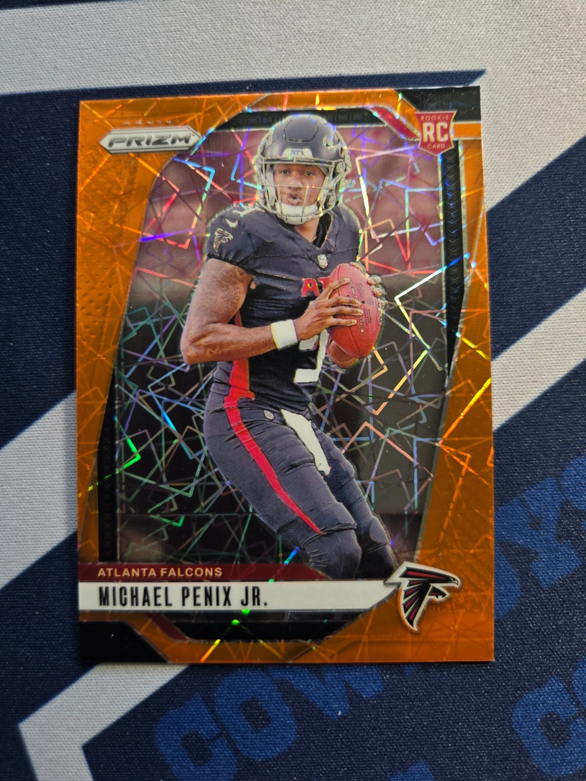 Panini 2024 Prizm Football Michael Penix Jr Rookie Orange Lazer #378