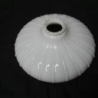 Antique Milk Glass Pendant Light Umbrella Shade 9" with 2.25” Fitter. Ribbed