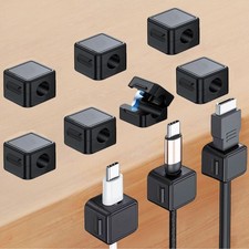 10 Pack Cord Organizer, Magnetic Cable Management, Holder for Black