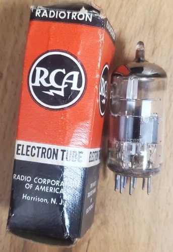 Vtg Tested Strong Balanced RCA 6ES8/ECC189 Amplifier Radio Vac Tube Germany