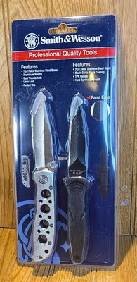 Smith & Wesson Extreme Ops & HRT Fixed Blade & Folding Knife Set 1105619