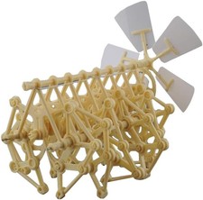 HEYZLASS Mini Strandbeest Model Kit Wind Power DIY-Beast , Beige, White