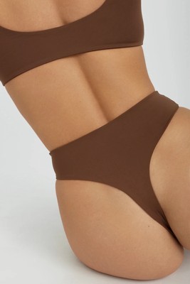 Riot Swim Kai Bottom Chocolate M, NEU- Etikett High Waist Bikinihose, NP 88,95  