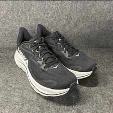 HOKA Clifton 10 Running Shoes Men's Size 9 D Black White 1162030