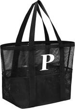 Mesh Beach Bags for Women - plus Waterproof Sandproof Tote Bag