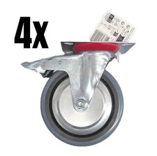 Kit 4 Ruote Girevoli con Freno XL – Portata Totale 320 kg per Mobili e Carrelli