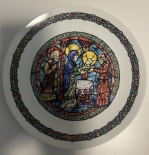 Henri D Arceau Limoges Noel Vitrail La Purification Collector Plate 1978
