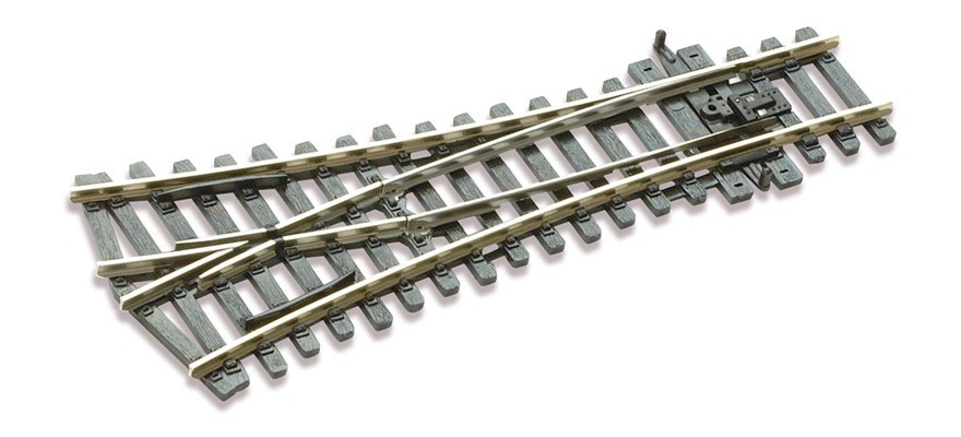 Aiguillage symétrique Y Peco unifrog Streamline en maillechort durable pour réseau HO de prestige