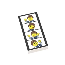 Photo Strip - Photo Booth - Passport - Custom Printed - Brick City - 1x2 Tile