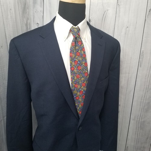 Pronto Uomo Platinum Men Blazer 50XL Navy Blue Wool Sport Coat Jacket Extra Long - Picture 6 of 17