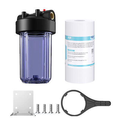 10 Inch Clear Big Blue Whole House Water Filter Housing PP Filter