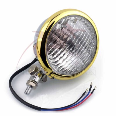 4.5'' BATES STYLE Headlight for Harley Chopper Bobber Custom Cruiser Cafe Racer