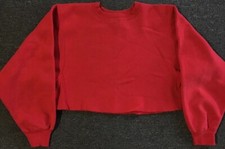 Vtg 90s Champion Faded Reverse Weave Cut Off Crop Sweatshirt M USA Track Grunge