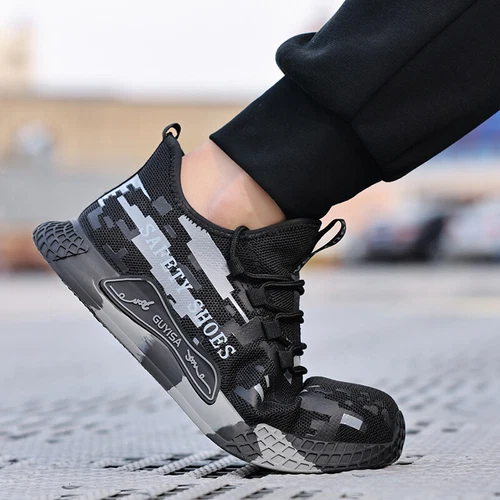 Leicht Sicherheitsschuhe Herren Stahlkappe Arbeitsschuhe Baustelle Schutzschuhe - Bild 6 von 42