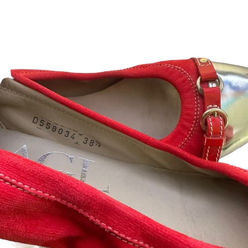 AGL Attilio Giusti Leombruni orangefarbene flache Damen-Lederschuhe Größe 38,5 US 8,5 - Bild 12 von 15