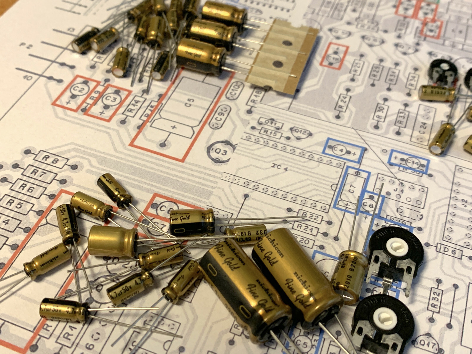 PREMIUM Reparatursatz REVOX B77 KOMPLETT Kondensatoren Trimmer Repairkit MK1-MK2