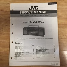 Original JVC Service Manual for PC Model Boomboxes Radios Select One