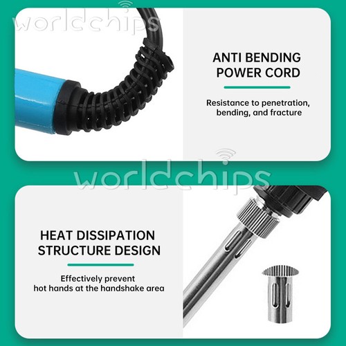 80W Electric Soldering Iron Welding Gun Tool W/ Solder Wire Desoldering Pump USA - Picture 9 of 17