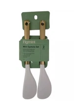 Figmint 2 Piece Mini Spatula Set Gold & White