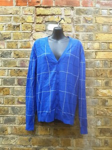 Sleeved New Cardigan Blue Long Farhi Large Men's Nicole Medium Size Check xBwqvXn6