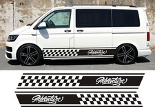 2x Side Stripes Adventure Decals Compatible with VW Transporter Camper Van  vw34