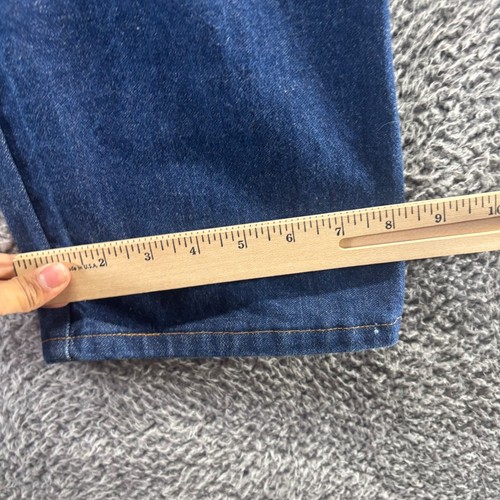 Vintage Wrangler Jeans Mens 36x34 Blue Dark Wash Cotton Straight Workwear 31MWZ - 第 8/9 張圖片