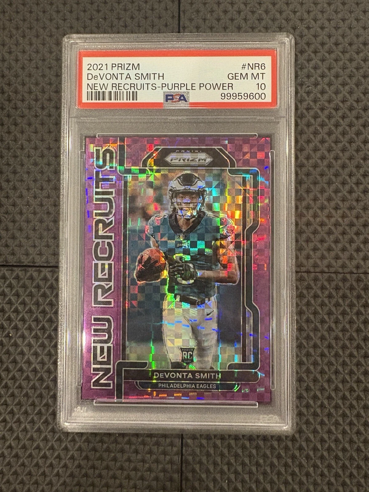 DeVonta Smith Panini Prizm New Recruits #NR6 Purple Power