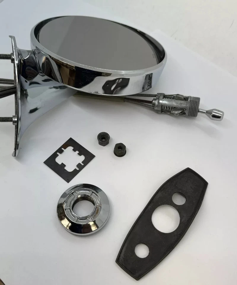 Espejo retrovisor de control remoto izquierdo Plymouth Fury 1969-1970 con ventanas de ventilación 2999125 nuevo de stock Foto 2 de 4