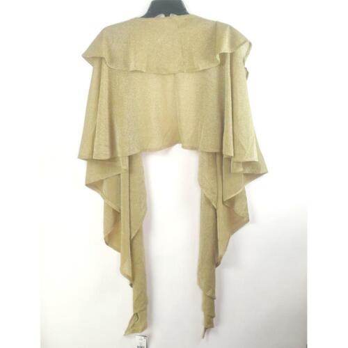 Cejon Double Draped Metallic Sparkle Evening Wrap Ch Color OS New Party Cocktail - Picture 3 of 12