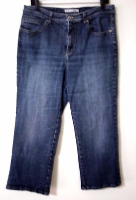 CHICO'S MARCUS CROP WOMEN'S JEANS SIZE 1.5 / 10  MEASUREMENTS 32'' W 22.5'' INSEAM