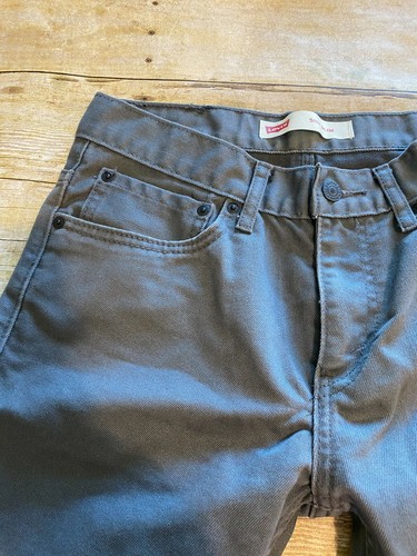 Levis 511 Slim Fit Boys 16 Regular Jeans Gray W30 R9.25 L29 EUC - Picture 2 of 7