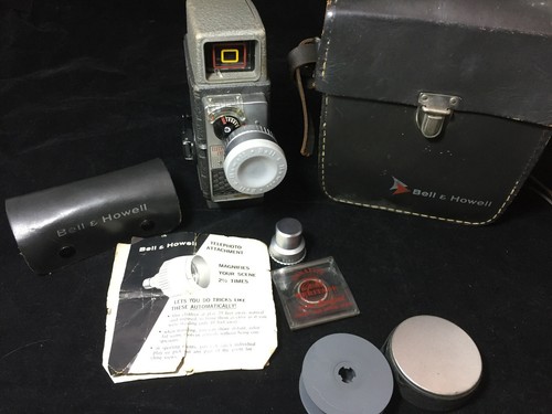 Fotocamera vintage Bell & Howell ASA-10, teleobiettivo 2,5 e 10 mm f/1.9