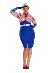 Plus Size Blue Sailor Costume