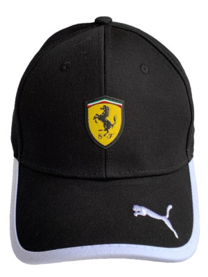 F1 Racing Black Drivers Cap w/White lining around the brim. Factory 2nd.