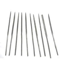 Hawk F340R 10 Pc Needle Rasp Heat‑Treated File Set 5‑½" for Jewelry, Woodworking